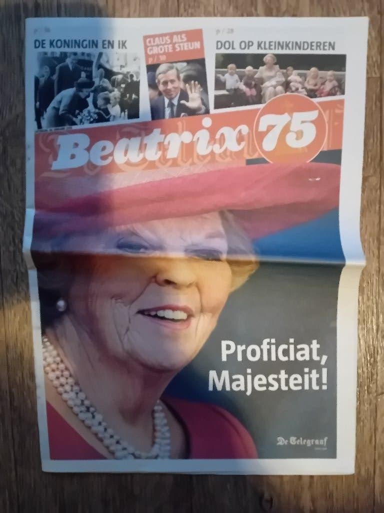 Krant - Beatrix 75, Ophalen of Verzenden, Zo goed als nieuw, Nederland, Overige typen