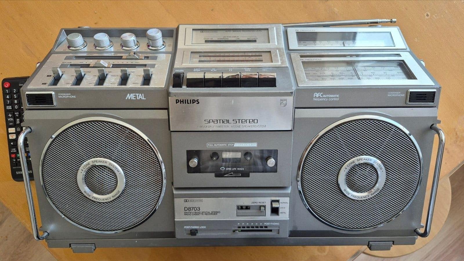 Philips Spatial Stereo D8103 Radiocassette Recorder, Audio, Tv en Foto, Radio's, Ophalen of Verzenden, Gebruikt, Radio