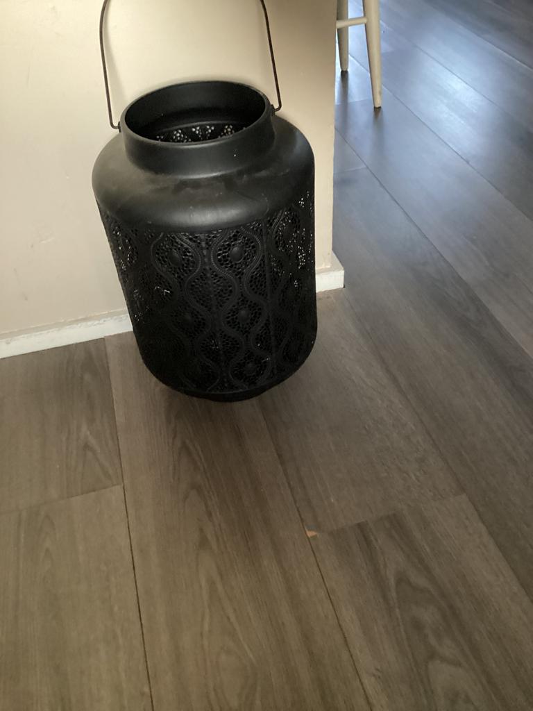 Grote ijzeren windlicht, Ophalen of Verzenden, Zo goed als nieuw, Metaal, 75 cm of meer