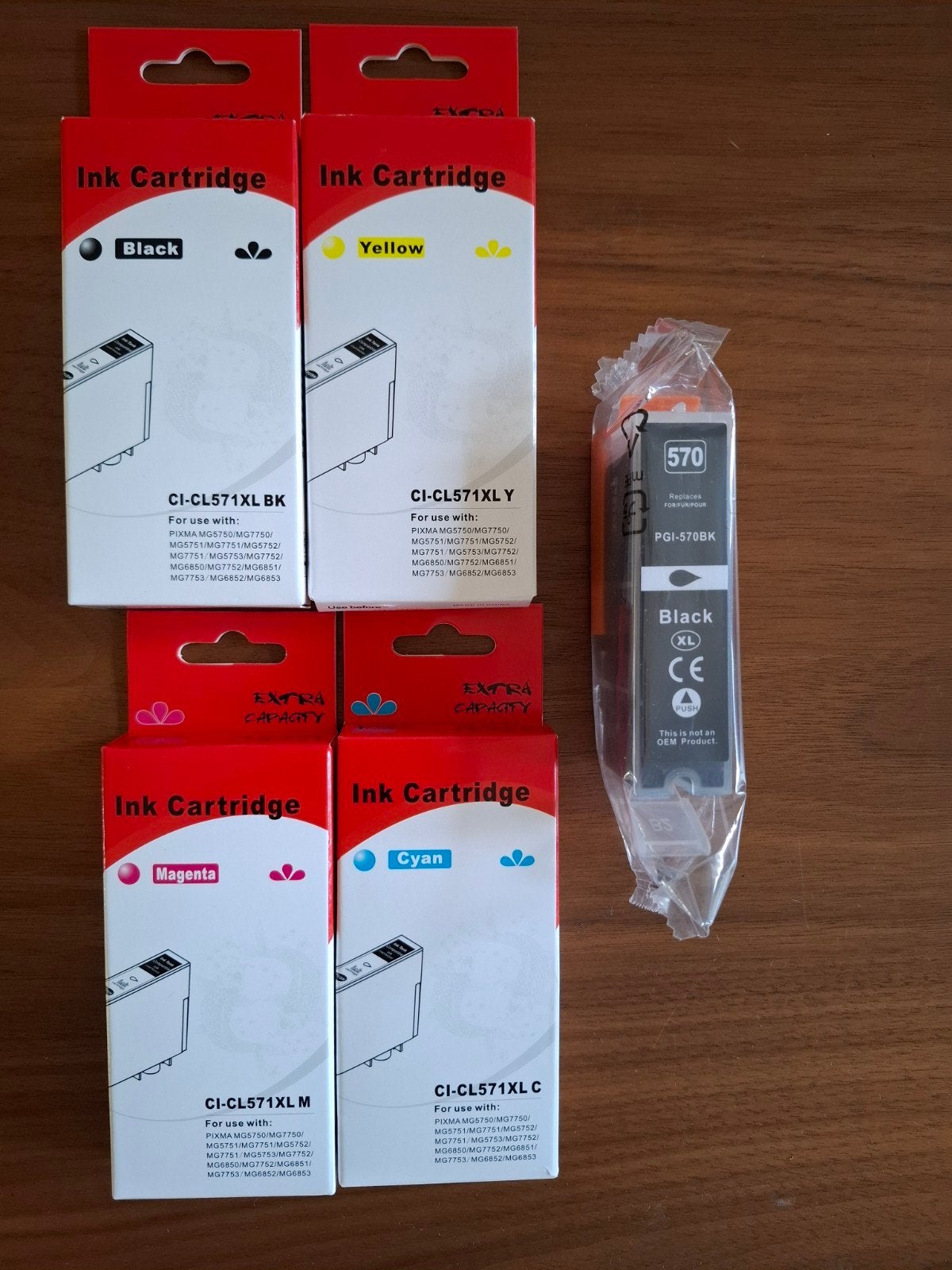 Inktcartridges voor printer (diverse kleuren), Ophalen of Verzenden, Nieuw, Cartridge, Canon (compatibel)