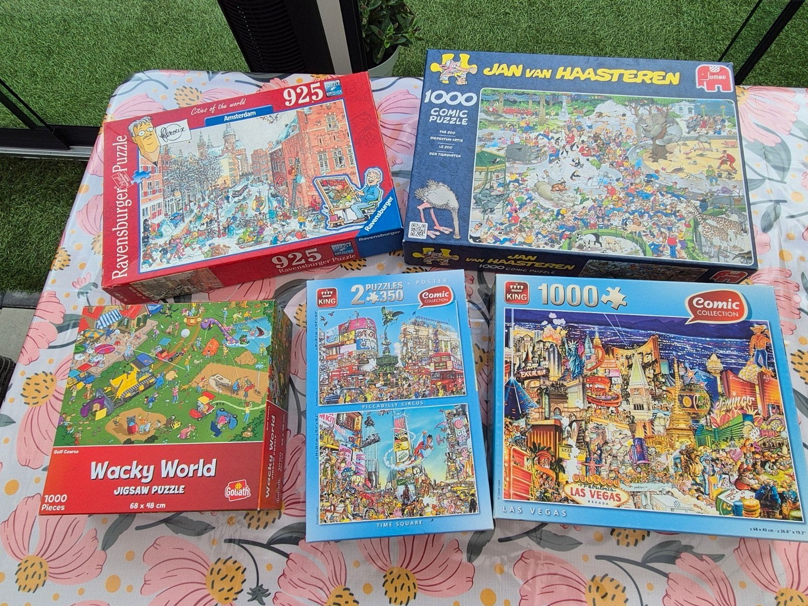 5 puzzels, Hobby en Vrije tijd, Denksport en Puzzels, Ophalen, 500 t/m 1500 stukjes, Zo goed als nieuw