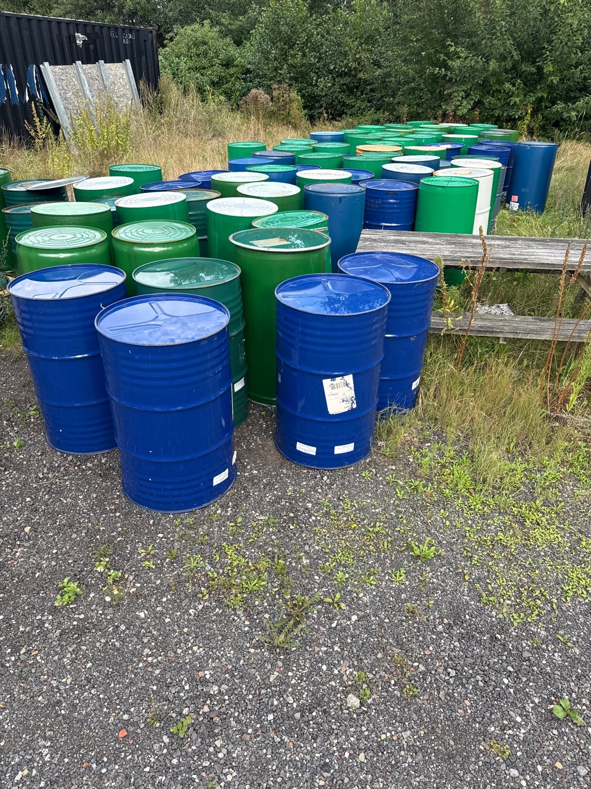 Diverse stalen vaten - 200 liter olievaten, Ophalen