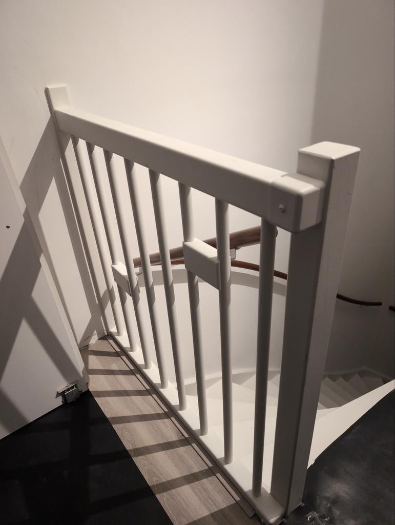 Massief houten wit traphek / balustrade 105 cm hoog, Ophalen, Gebruikt, Minder dan 25 mm, Overige typen
