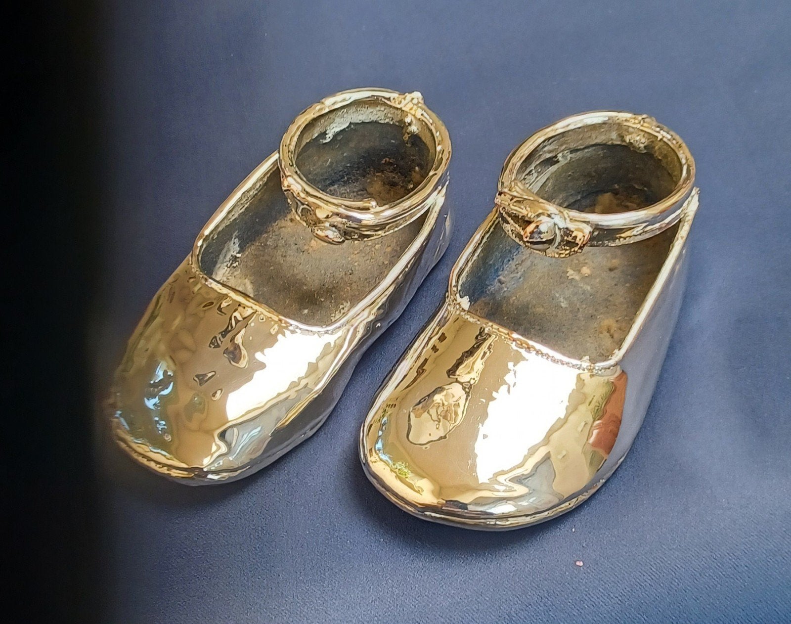 verzilverde babyschoentjes, Ophalen of Verzenden, Zilver, Zilver