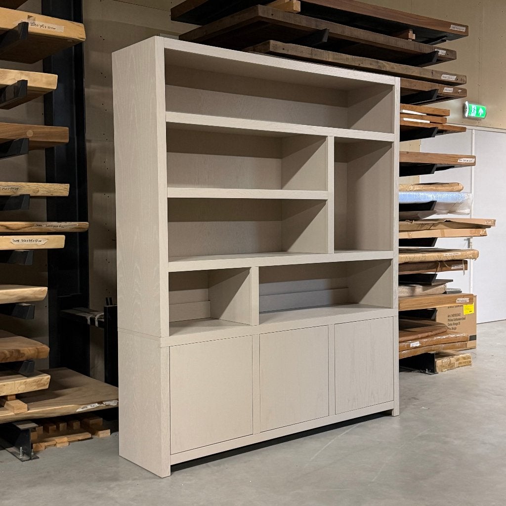 vakkenkast 180cm japandi eiken fineer hotel chique, Ophalen, Japandi, 200 cm of meer, Eikenhout