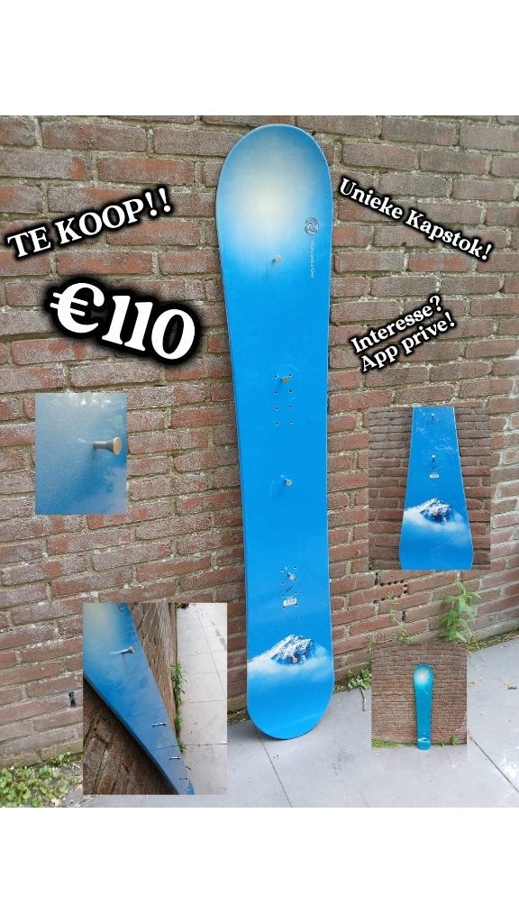 Kapstok van snowboard !, Huis en Inrichting, Woonaccessoires | Kapstokken, Wandkapstok, Overige materialen, Nieuw, Ophalen of Verzenden