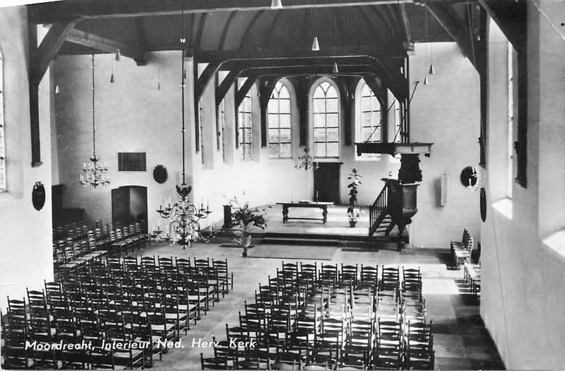 380-303-013 Moordrecht NH Kerk, Verzamelen, Ansichtkaarten | Nederland, Verzenden, Voor 1920, Zuid-Holland