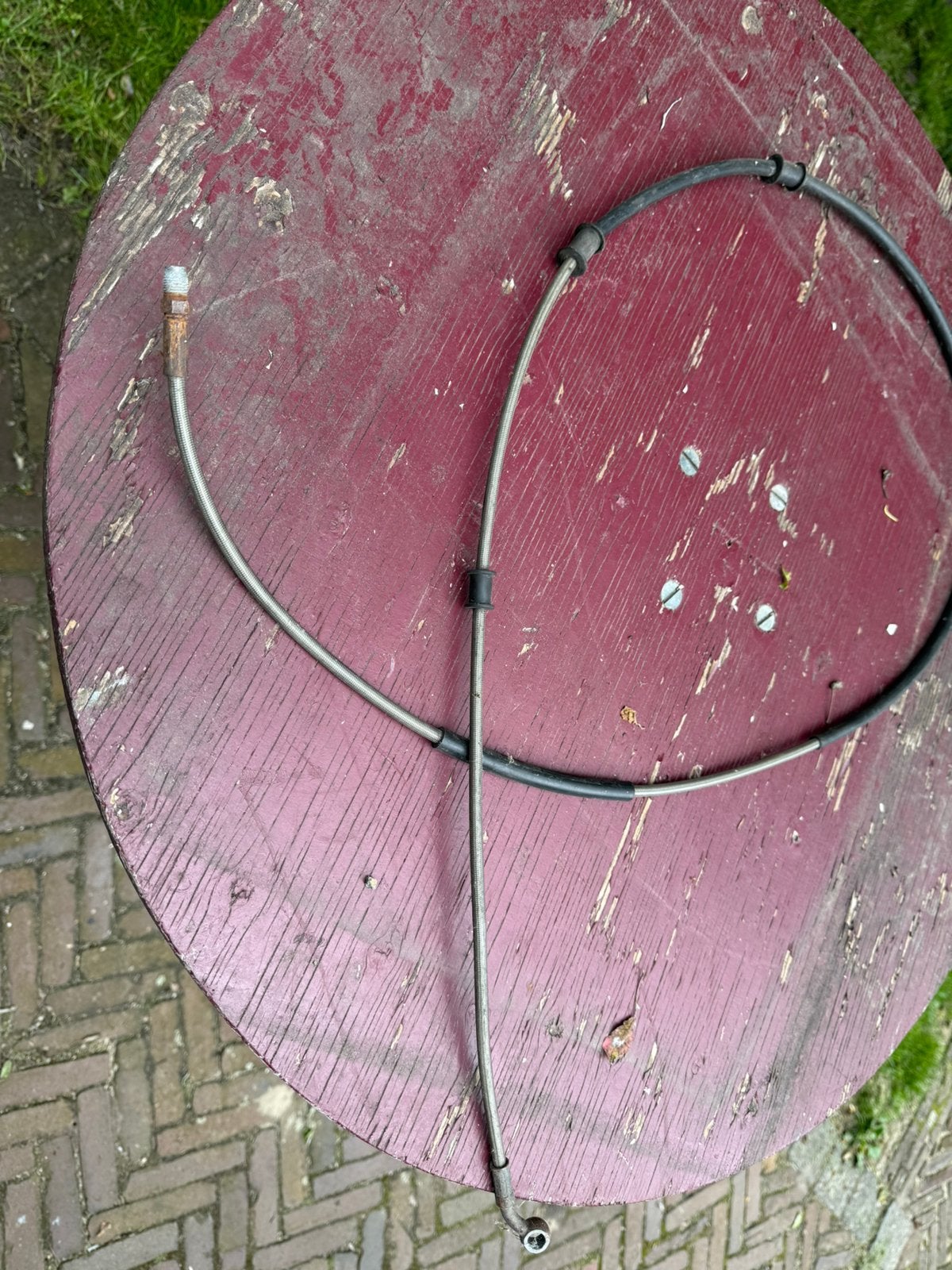 Stalen remleiding Piaggio Zip Gilera Runner NRG Typhoon, Ophalen of Verzenden, Zo goed als nieuw, Kap
