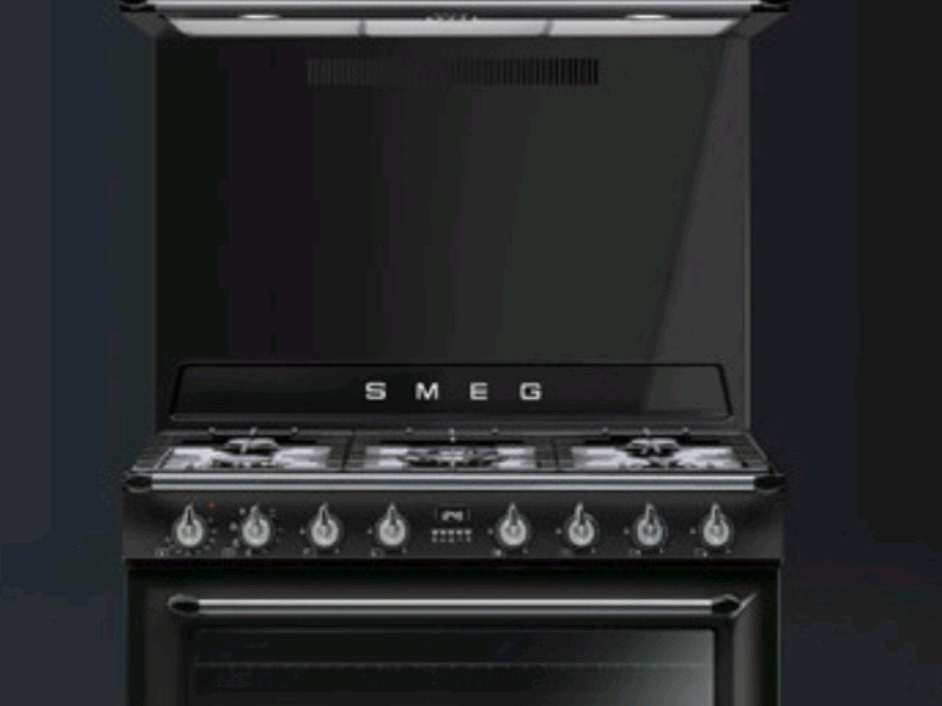 Smeg Fornuis Achterwand/ Achterrand 90cm - Zwart, Ophalen, Nieuw