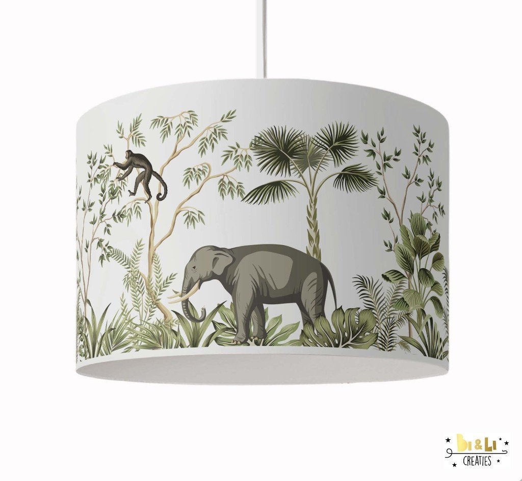 Hanglamp Lamp Jungle Olifant en Giraffe Little Dreamzzz, Bi & Li Creaties, Nieuw, Ophalen of Verzenden, Bilicreaties@gmail.com