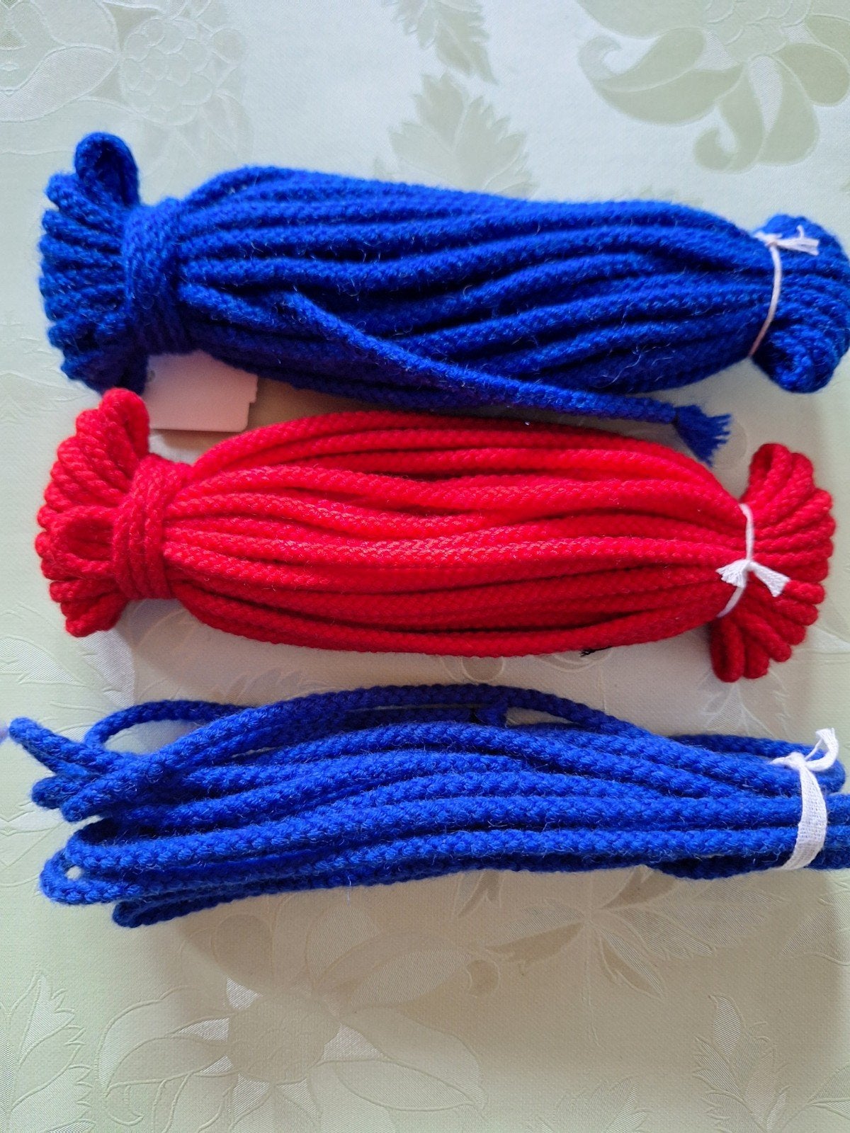 kobalt blauw en rood kloskoord, Ophalen of Verzenden