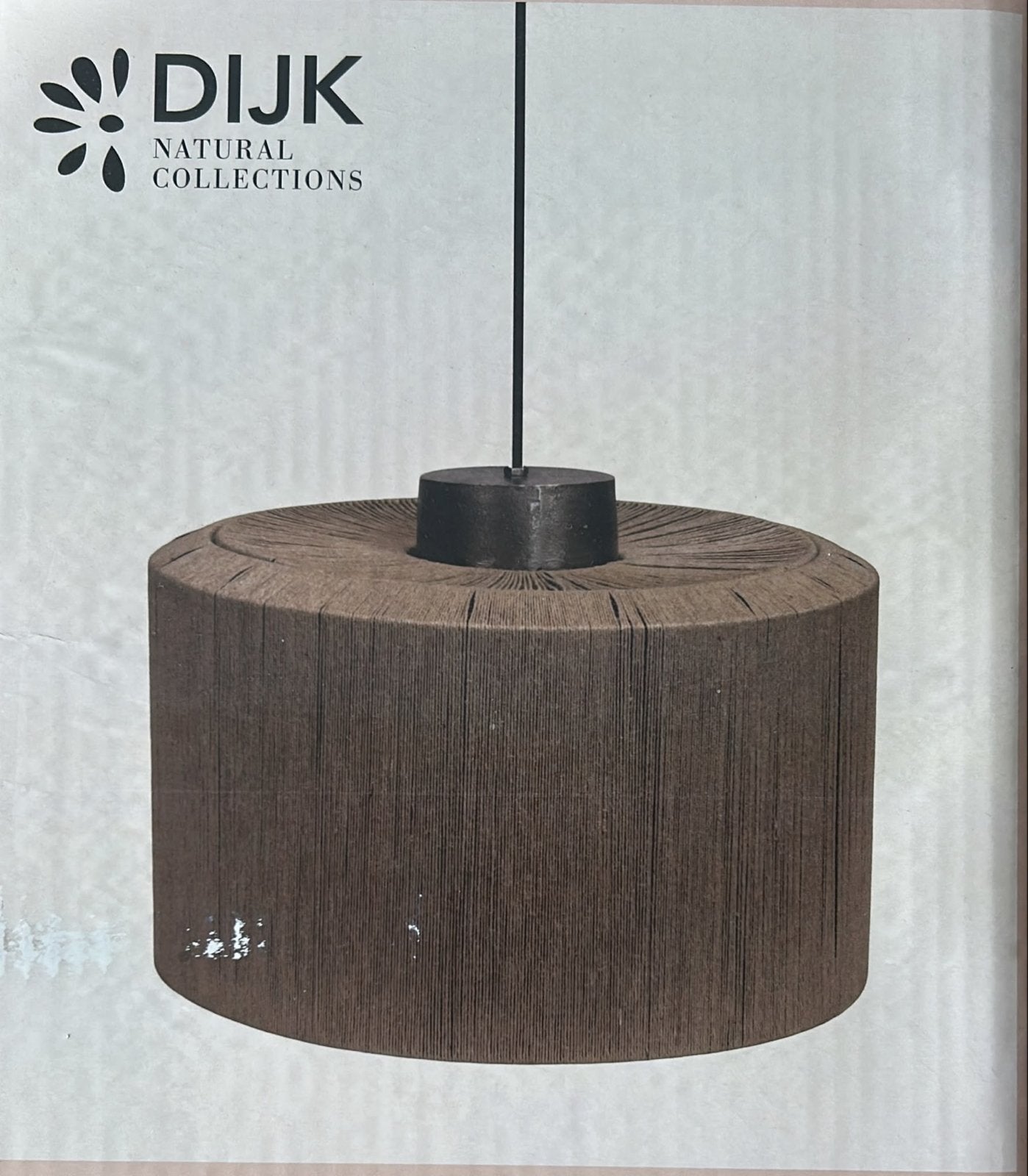 Handgemaakte Jute Plafondlamp - Nieuw in Doos, Ophalen of Verzenden, Nieuw, Natuurlijk materiaal