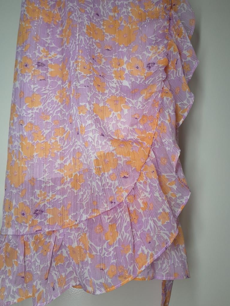 Omslagjurk met zachte kleuren maat L, Ophalen of Verzenden, Zo goed als nieuw, Overige thema's, Kleding