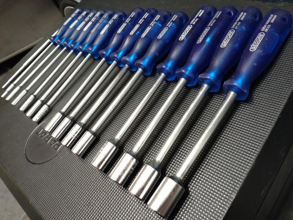 Complete set GEDORE soksleutels 3t/m14 incl wringstaaf zgan, Ophalen of Verzenden, Nieuw