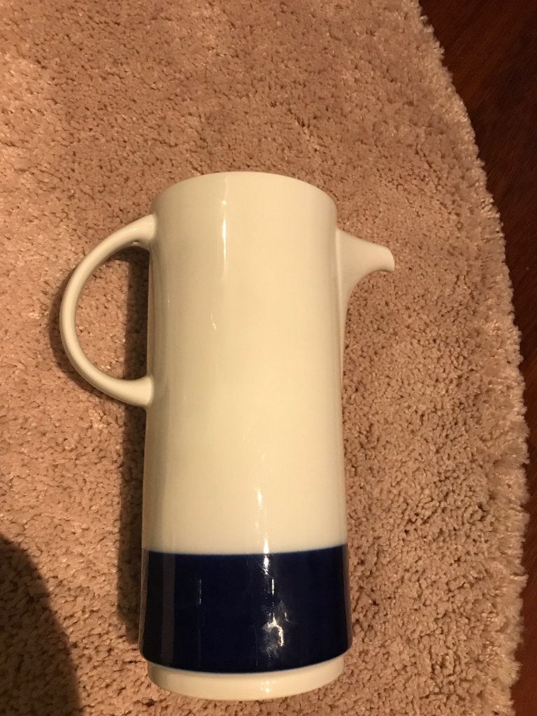 Thomas Germany koffiepot / Theepot  Wit / navy blauw, Overige typen, Ophalen of Verzenden, Zo goed als nieuw, Overige stijlen