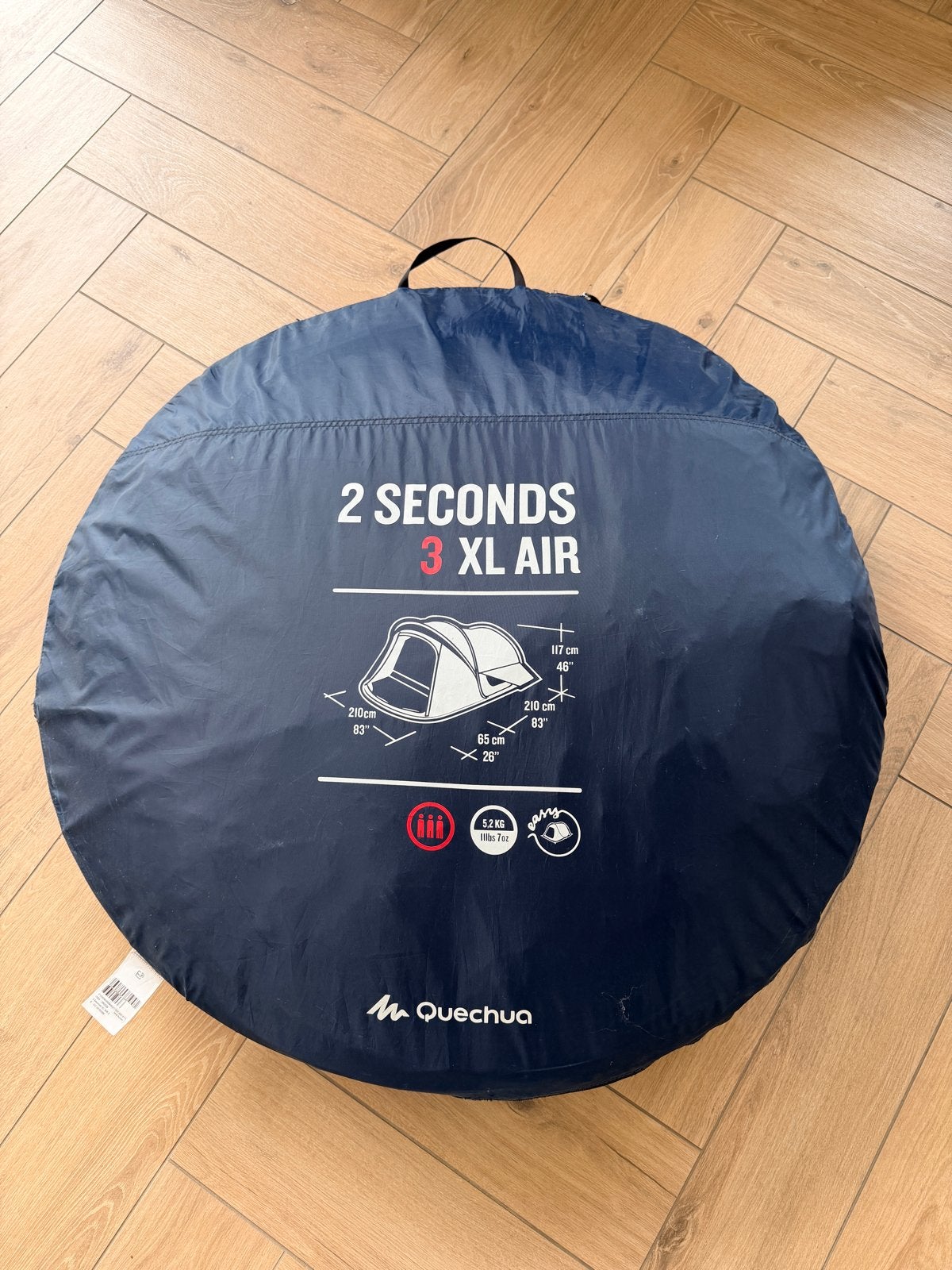 Quechua 2 Seconds 3 XL Air Pop-up Tent, Caravans en Kamperen, Tenten, Ophalen, Gebruikt, Tot en met 6