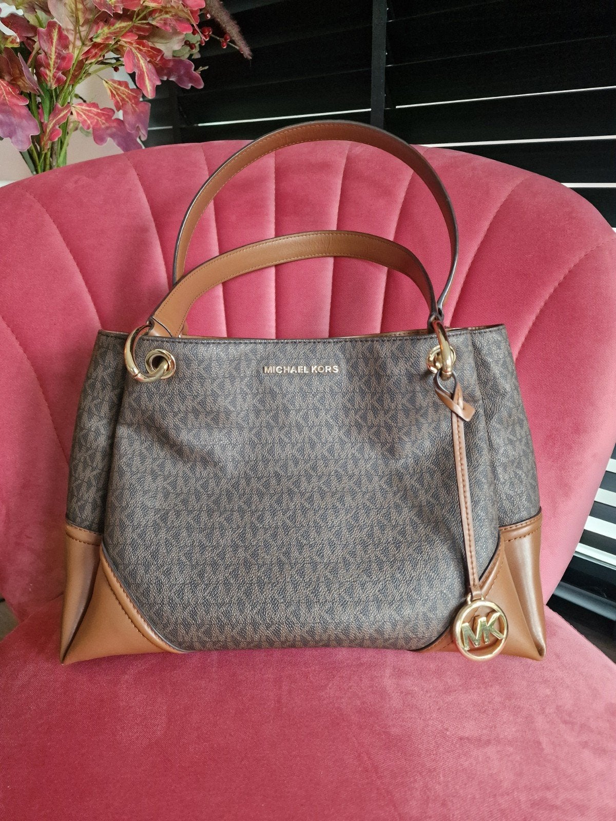 Michael Kors Handtas Bruin, Ophalen of Verzenden, Zo goed als nieuw, Bruin, Handtas