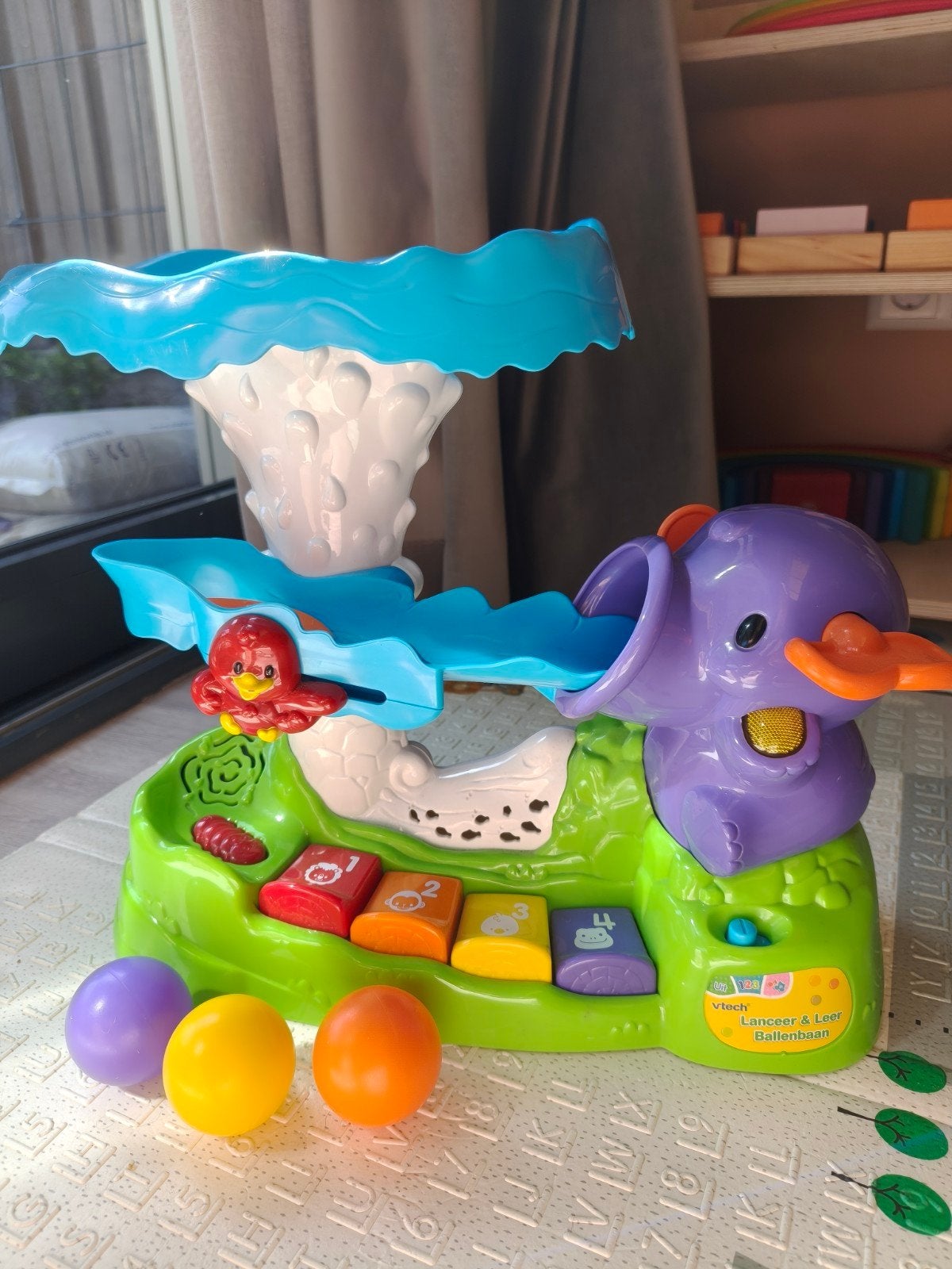 VTech Lanceer en Leer Olifant met 3 ballen - werkend, Ophalen of Verzenden, Gebruikt, Overige typen, Met geluid