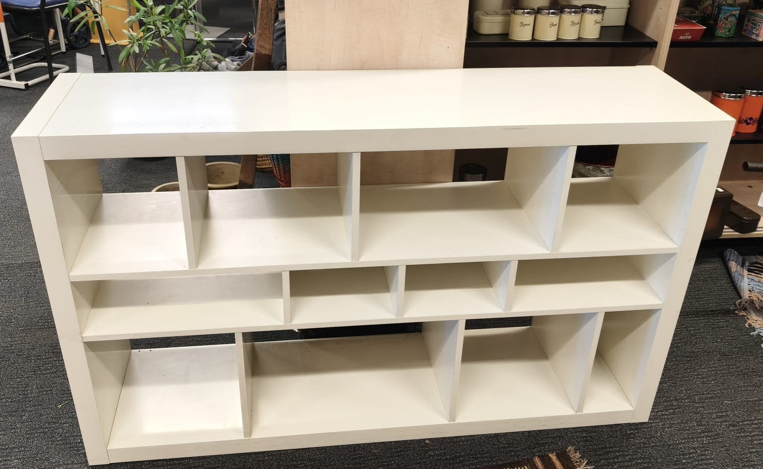 Kalaxkast witte vakkenkast vitrinekast schoenenkast boeken, Ophalen, Gebruikt, Nvt, Ikea