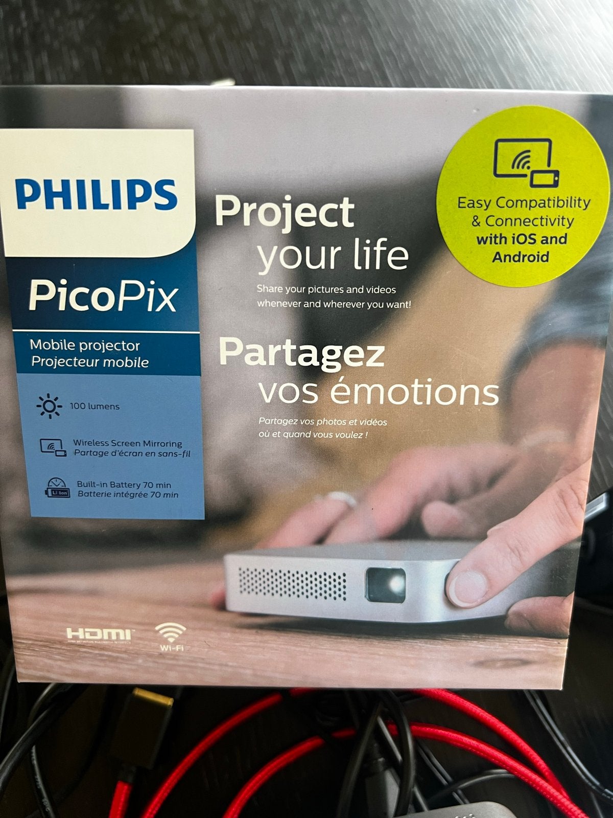 Philips PicoPix PPX5110 Mobiele Projector, Audio, Tv en Foto, Beamers, Ophalen of Verzenden, Zo goed als nieuw, LED, Overige resoluties