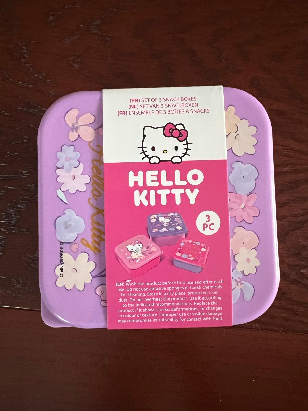 Hello Kitty Snackdoosjes Set - 3 Stuks, Ophalen of Verzenden, Nieuw