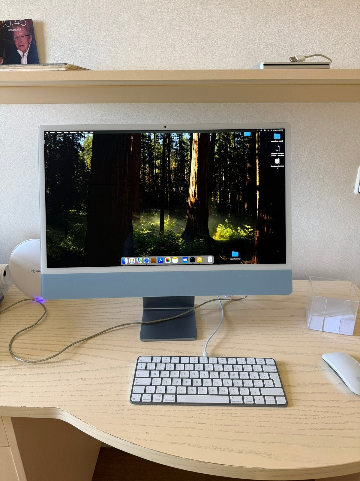 iMac M1 24" (2023 / 8GB / 256GB / Blauw), Computers en Software, Apple Desktops, IMac, Ophalen of Verzenden, Zo goed als nieuw