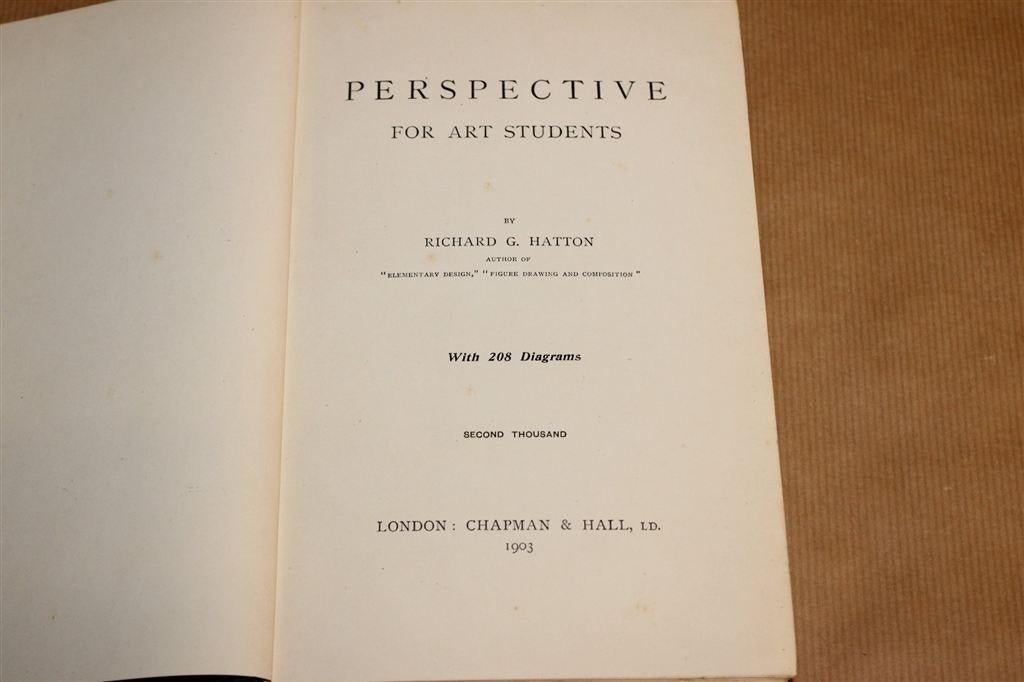 Perspective for Art Students — Richard G. Hatton 1903, Antiek en Kunst, Ophalen of Verzenden