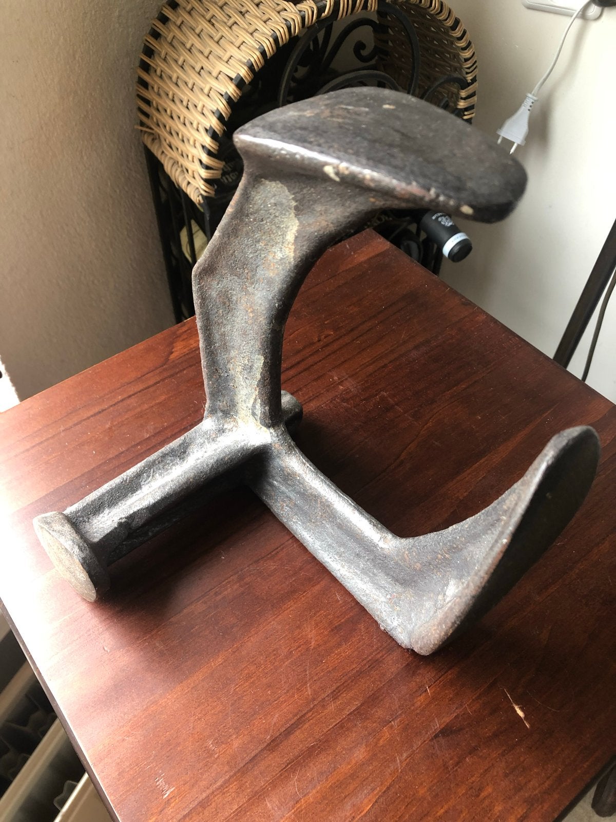 Zware gietijzeren schoenleest - Vintage schoenmakersgereedsc, Ophalen of Verzenden