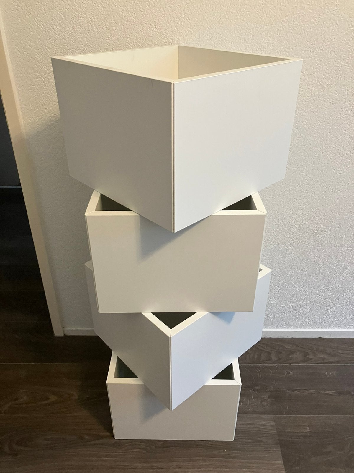 4x Ikea Eket Wit Kastjes Bakken Kallax Expedit Malm Bertby, Ophalen, Gebruikt