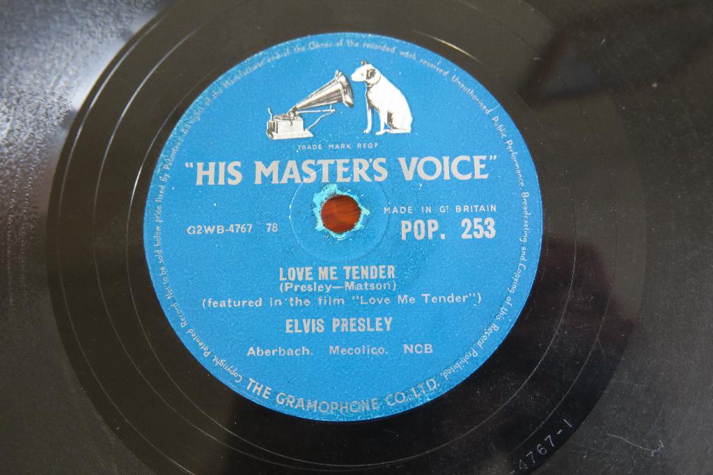 Elvis Presley Love me tender 78rpm 78 toeren graceland king, Gebruikt, 10 inch, Voor 1960, Ophalen of Verzenden