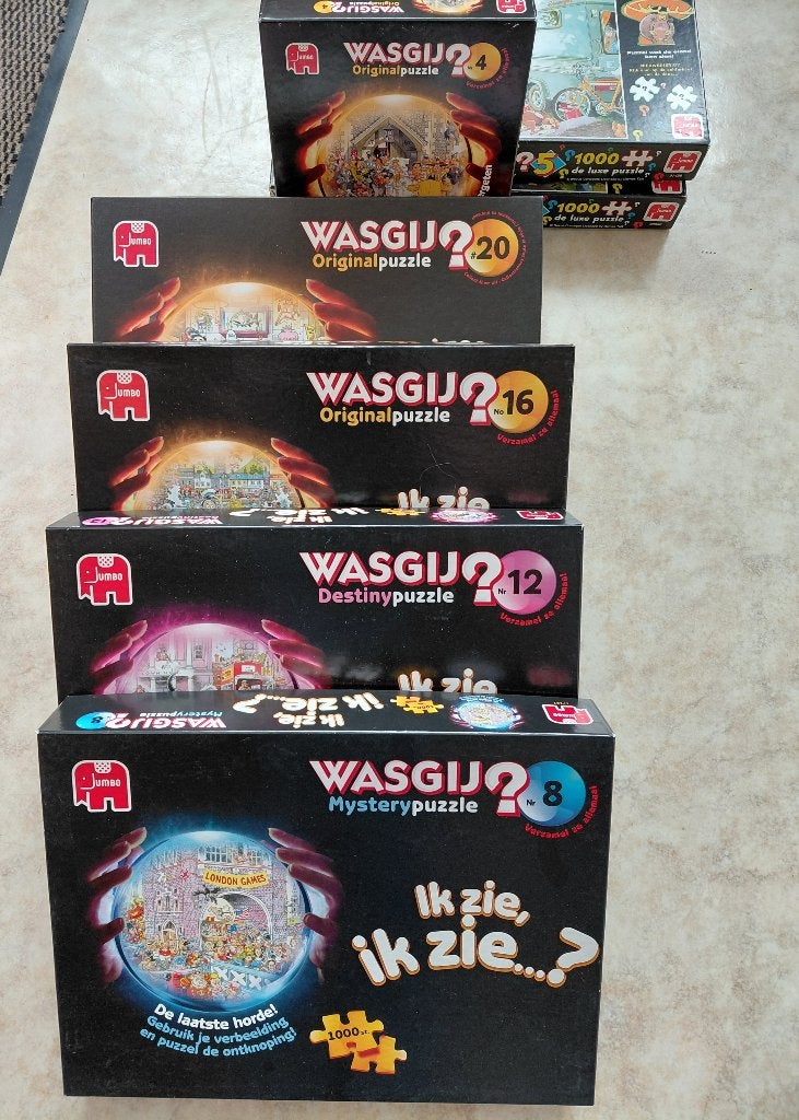 Grote collectie Wasgij, Elzzup en andere puzzels, Ophalen, Gebruikt