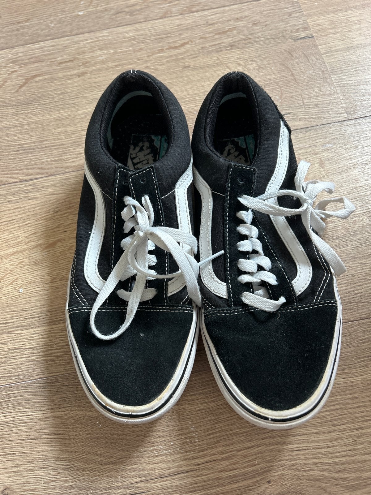 Vans Old Skool Zwart-Witte Sneakers, Ophalen, Zwart, Sneakers of Gympen, Gedragen