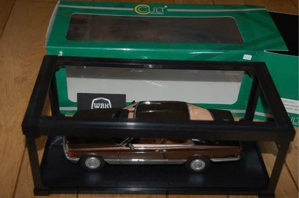 1:18 MERCEDES 380 SEC C126 brown CULT resin in doos WRH, Verzenden, Zo goed als nieuw, Auto, Overige merken