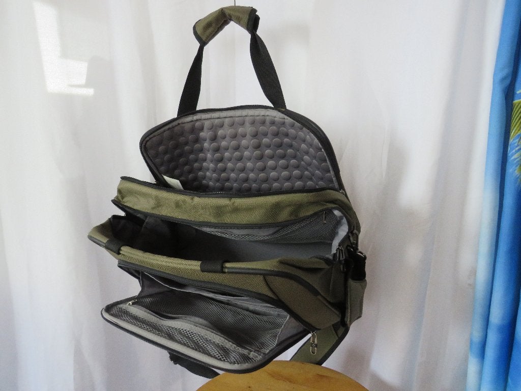 Groene samsonite tas laptopvak met bobbelstjesschuim+flesvak, 40 tot 60 cm, Gebruikt, 20 tot 30 cm, Minder dan 35 cm