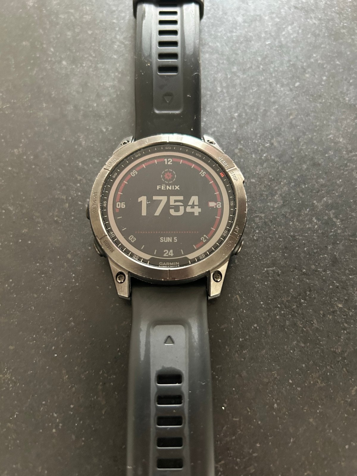 Garmin Fenix 7 Solar 47mm - Goede staat, incl. oplader, Gebruikt, Zwart, Ophalen of Verzenden, Waterdicht