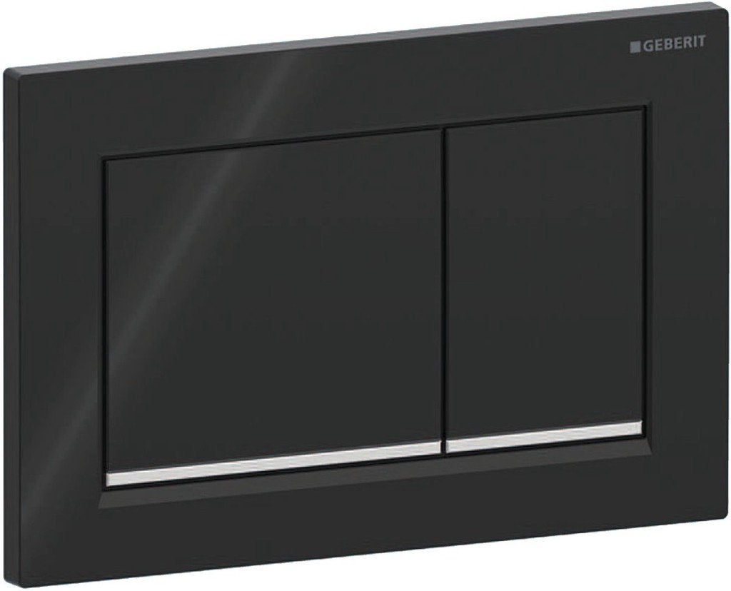 Geberit Omega30 bedieningplaat zwart / glans chroom / zwart, Ophalen, Zwart, Overige stijlen, Nieuw