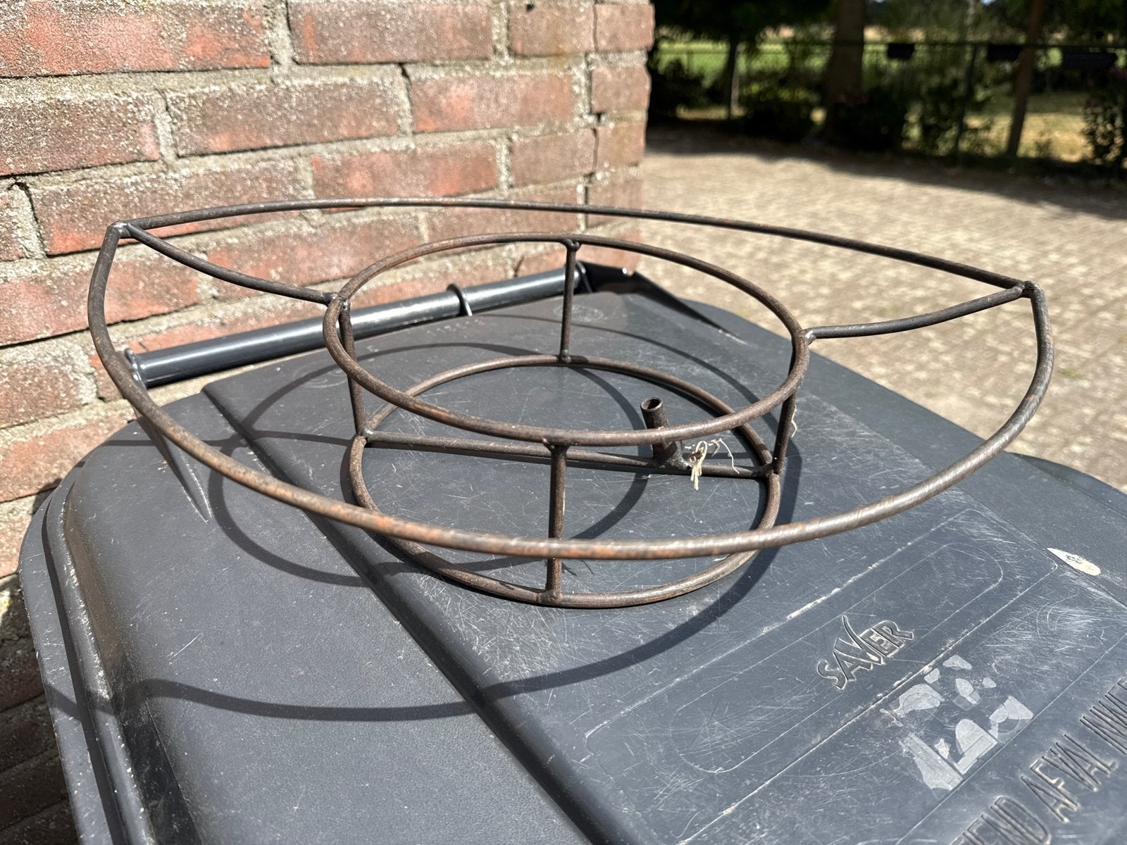 Metalen frame voor lampenkap - DIY project, Gebruikt, Overige typen, Zwart, Ovaal