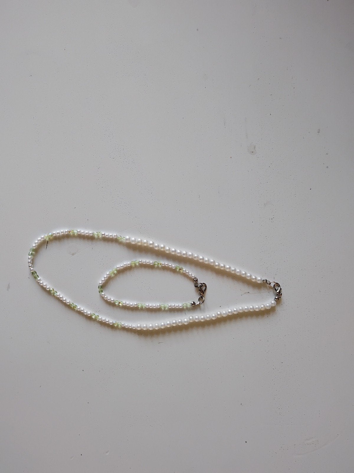 Armband & Ketting met Glasparels en Swarovski Kralen, Met kristal, Overige materialen, Nieuw, Ophalen of Verzenden