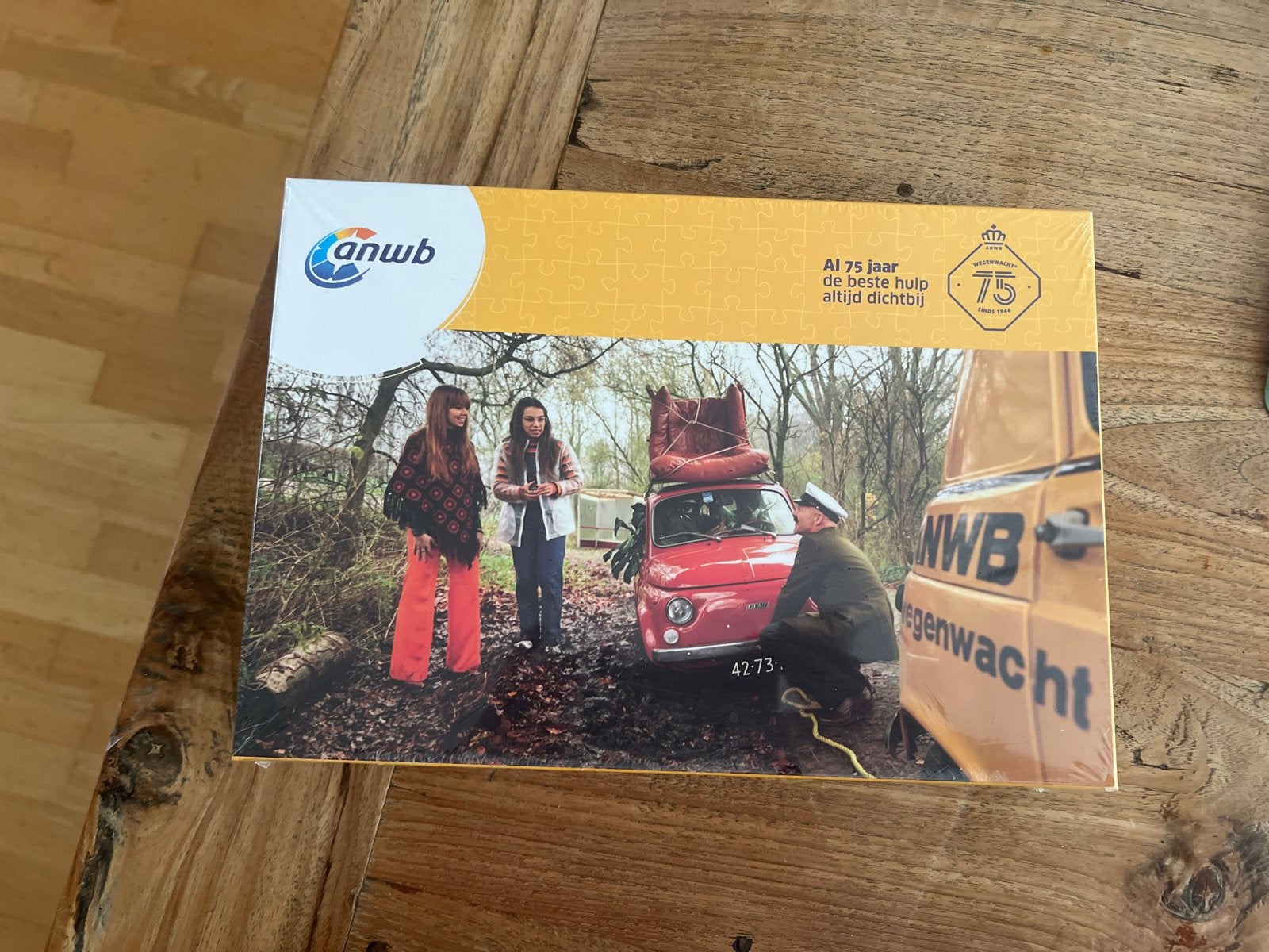 ANWB Wegenwacht jubileum puzzel 1000 stukjes, Ophalen of Verzenden, 500 t/m 1500 stukjes, Nieuw, Legpuzzel