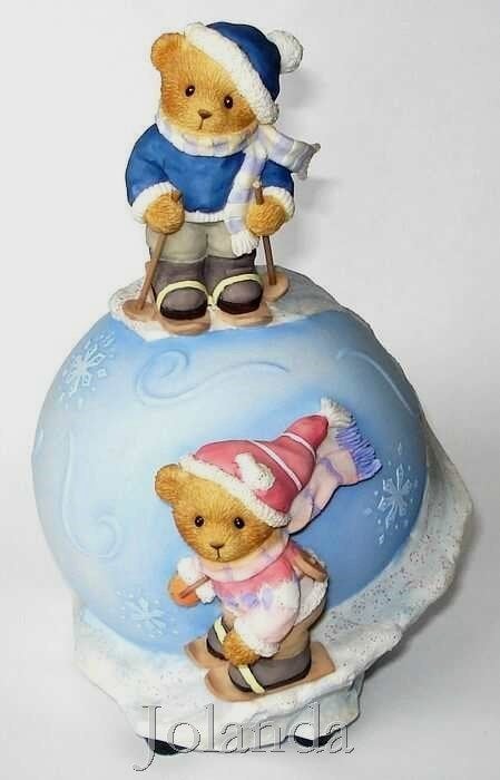 Cherished Teddies Muziekdoos Snowball, Ophalen of Verzenden, Zo goed als nieuw, Beeldje, Cherished Teddies