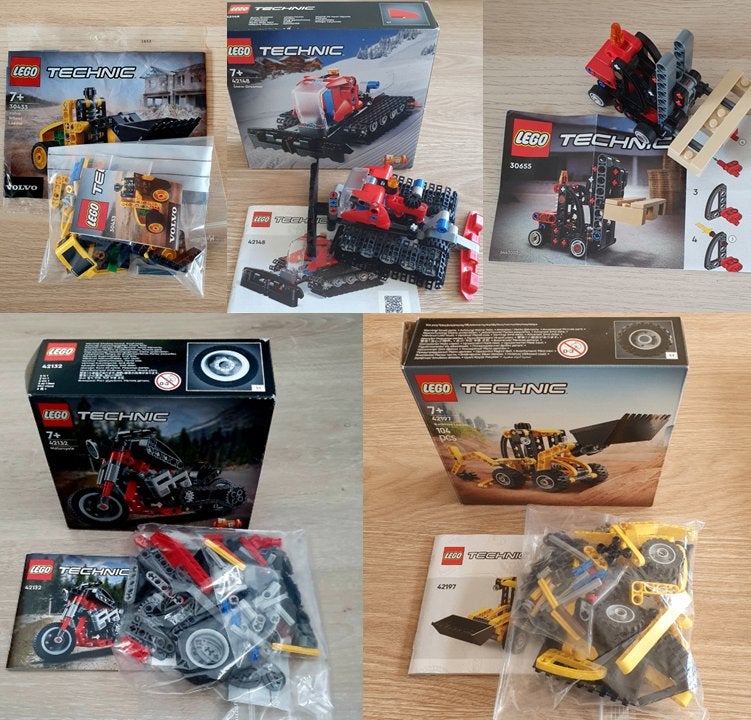 LEGO Technic sets 30433, 30655, 42148, 42132 en 42197, Inclusief instructies, Lego, Ophalen of Verzenden, Zo goed als nieuw