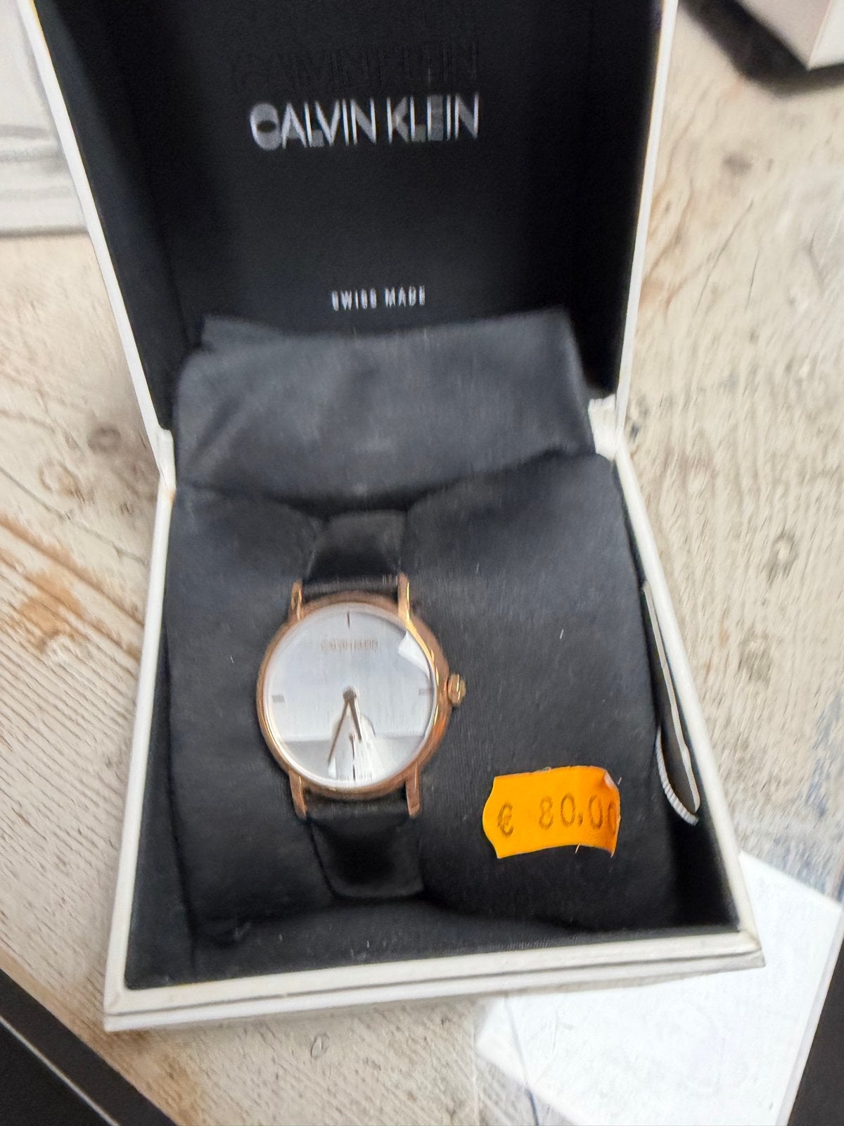 Calvin Klein horloge - Zo goed als nieuw, Ophalen, Overige materialen, Leer, Polshorloge
