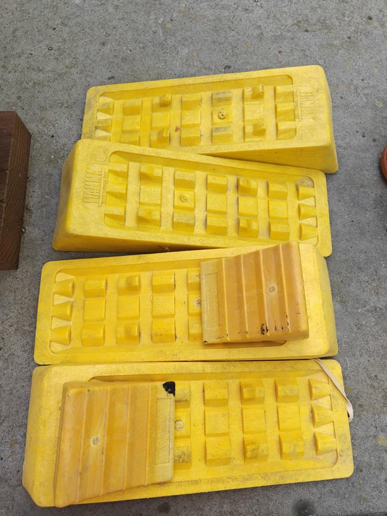 4x Hamma Oprijblokken / Wielkeggen voor Caravan/Camper, Caravans en Kamperen, Caravan accessoires, Ophalen of Verzenden, Gebruikt