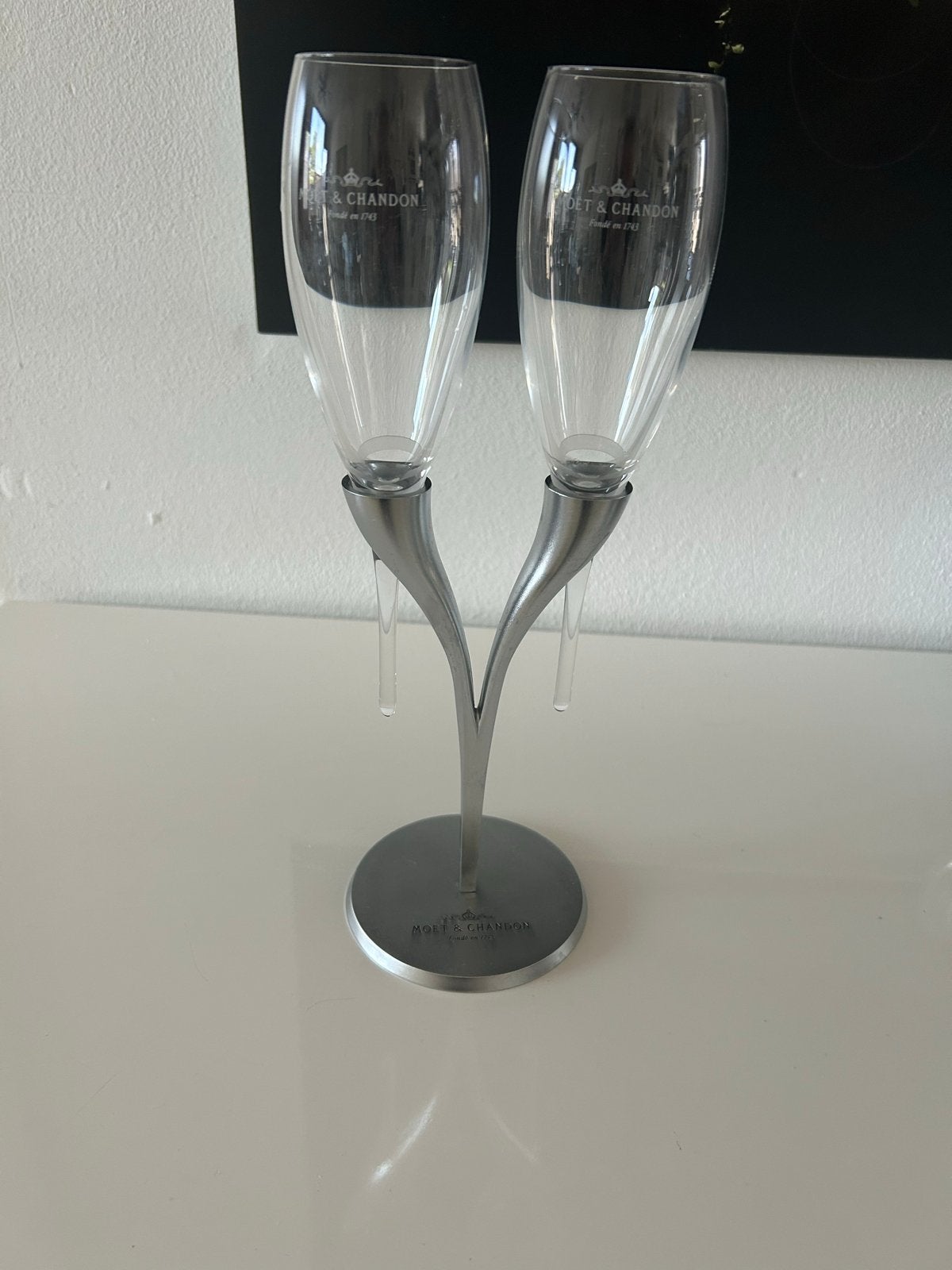 Moët & Chandon Champagneglazen met Houder, Verzamelen, Ophalen, Zo goed als nieuw, Overige typen