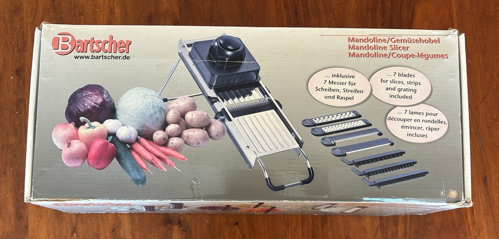 Bartscher Mandoline Nieuw!, Ophalen, Zo goed als nieuw, Rvs of Chroom
