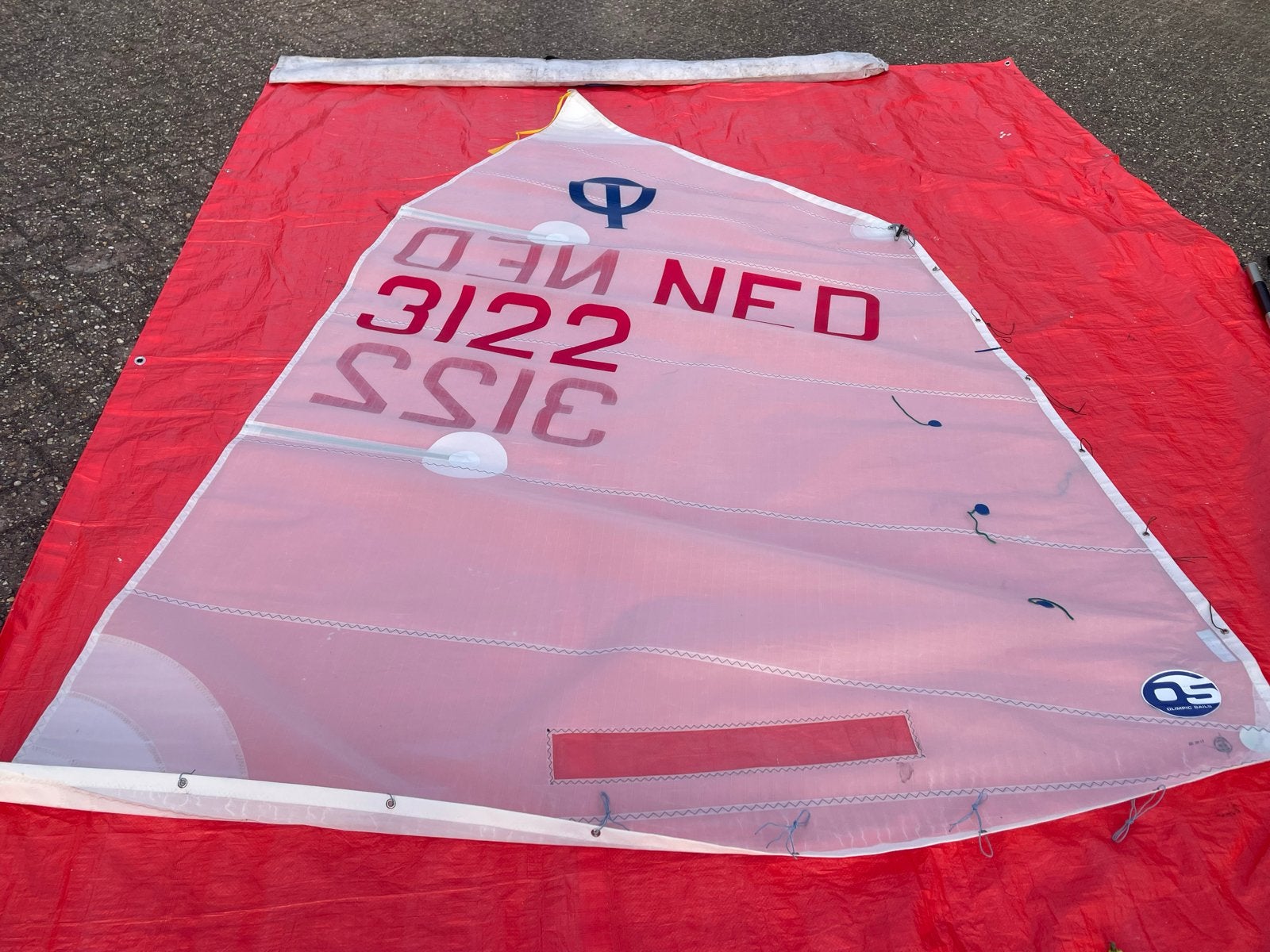 Olimpic Sails Optimist Grootzeil NED 3122, Zo goed als nieuw, Ophalen, Minder dan 3 meter, Minder dan 15 m²