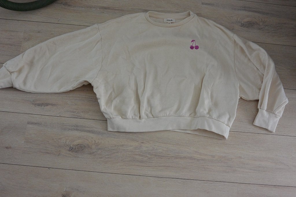 Creme sweater met kersen van Norah - maat 34, Beige, Ophalen of Verzenden, Zo goed als nieuw, Norah
