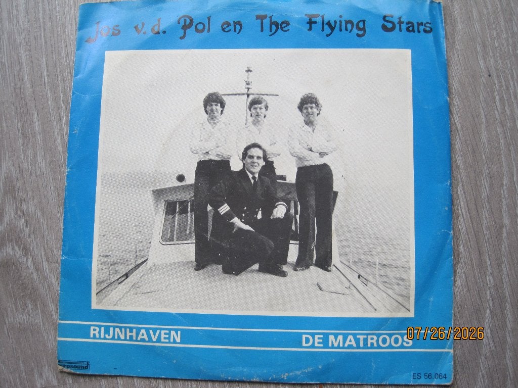 Jos v.d.Pol en The Flying Stars   -   Rijnhaven, Fotohoes, 7 inch, Ophalen of Verzenden, Zo goed als nieuw