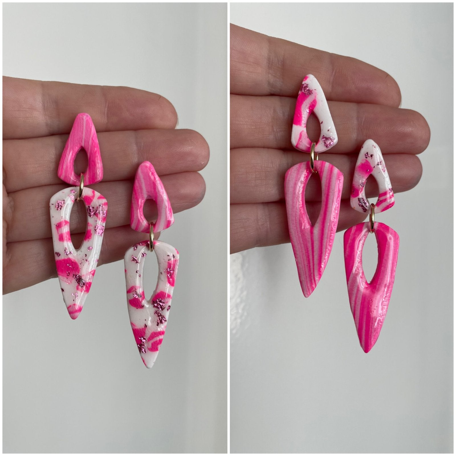 Roze oorbellen, Sieraden, Tassen en Uiterlijk, Oorbellen, Ophalen of Verzenden, Zo goed als nieuw, Roze, Overige materialen