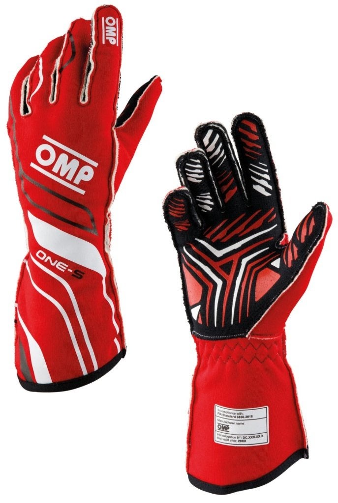 FIA OMP One-S handschoenen - Maat M, Sport en Fitness, Karting, Ophalen of Verzenden, Nieuw, Helm of Handschoenen